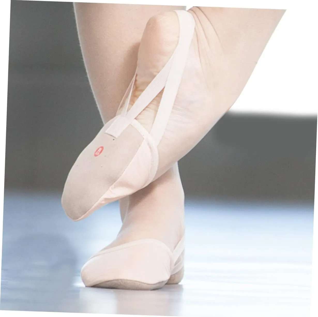 1 Pair Ballet Shoes for Adult Elastic Band Half Dance Shoes Breathable Toe Protector Non Slip Design for Yoga Modern Dance Jazz and More