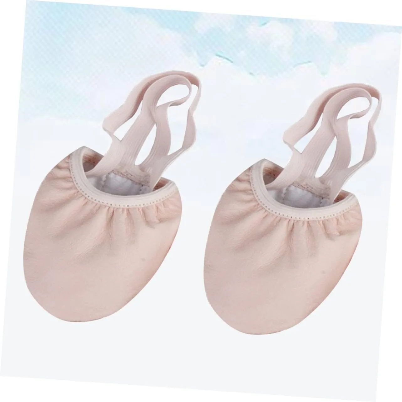 1 Pair Ballet Shoes for Adult Elastic Band Half Dance Shoes Breathable Toe Protector Non Slip Design for Yoga Modern Dance Jazz and More