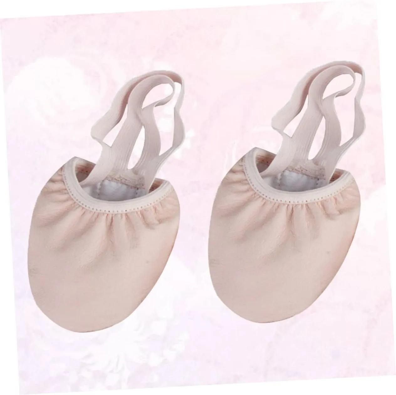 1 Pair Ballet Shoes for Adult Elastic Band Half Dance Shoes Breathable Toe Protector Non Slip Design for Yoga Modern Dance Jazz and More