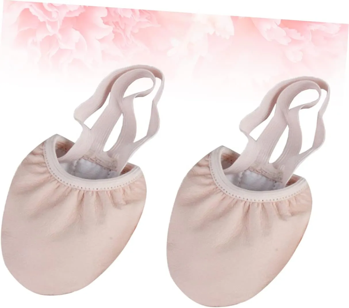 1 Pair Ballet Shoes for Adult Elastic Band Half Dance Shoes Breathable Toe Protector Non Slip Design for Yoga Modern Dance Jazz and More