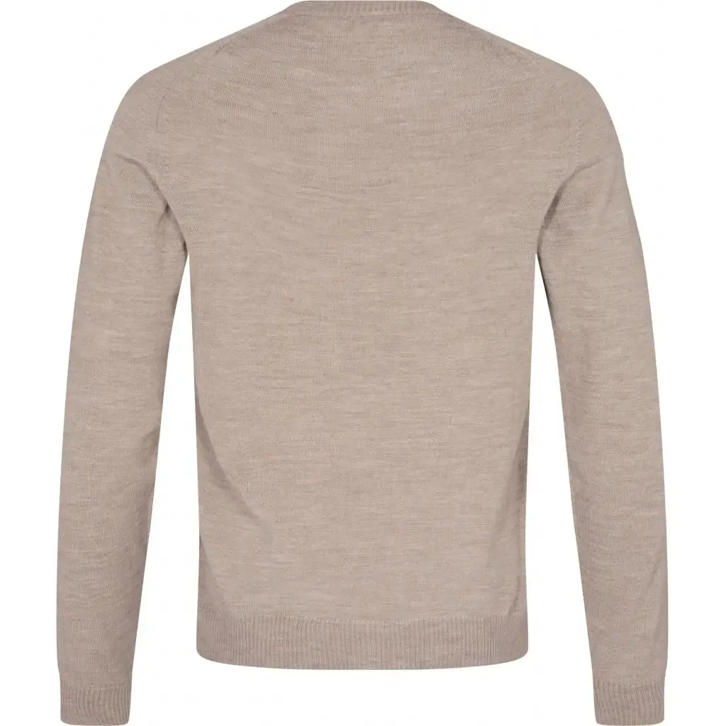 2Blind2C Tan Merino Wool Crewneck Sweater