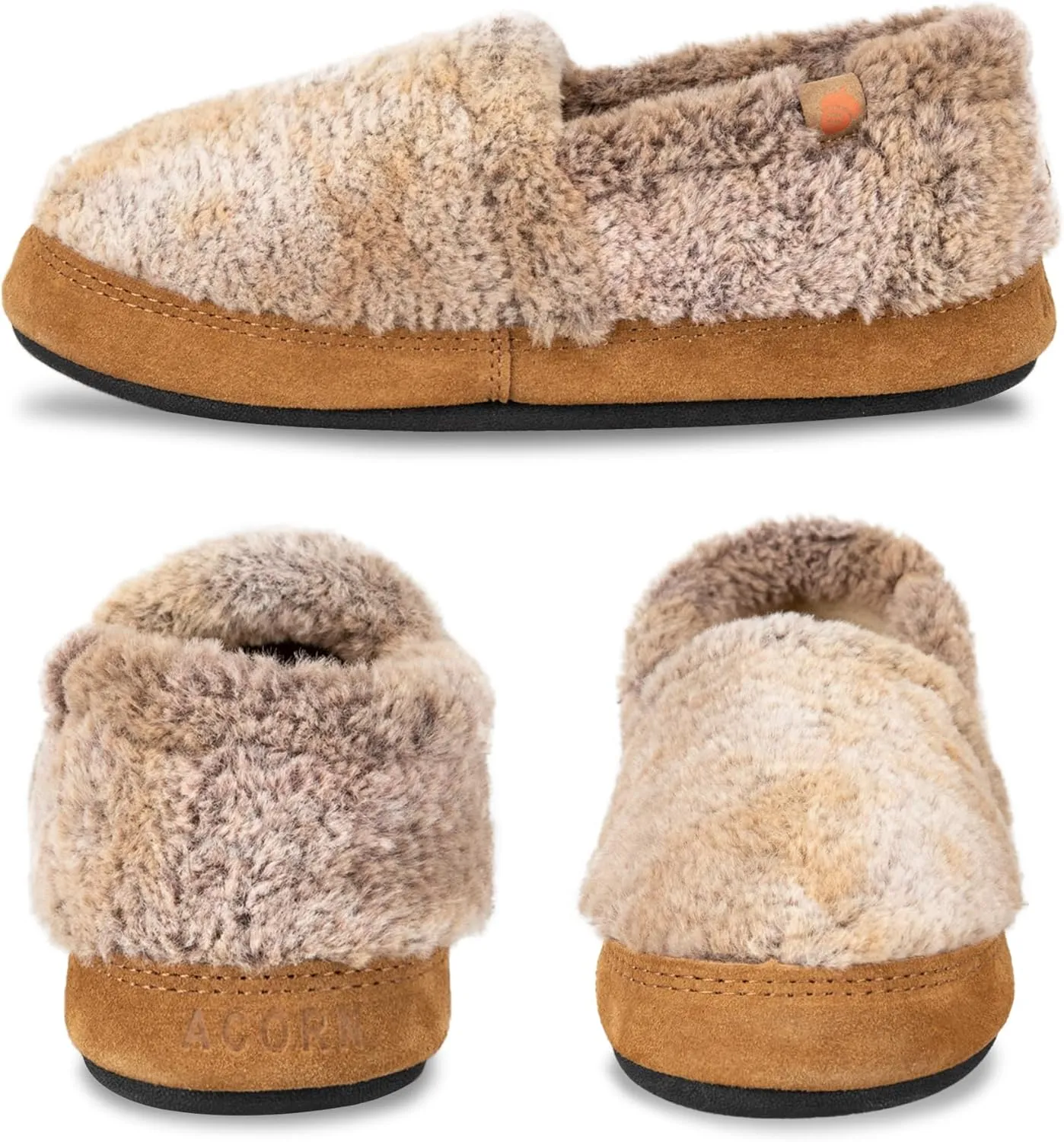 Acorn Women??s Moc Slippers with Comfortable Cloud-Like Feel, Soft and Cozy Uppers and Non-Slip Sole