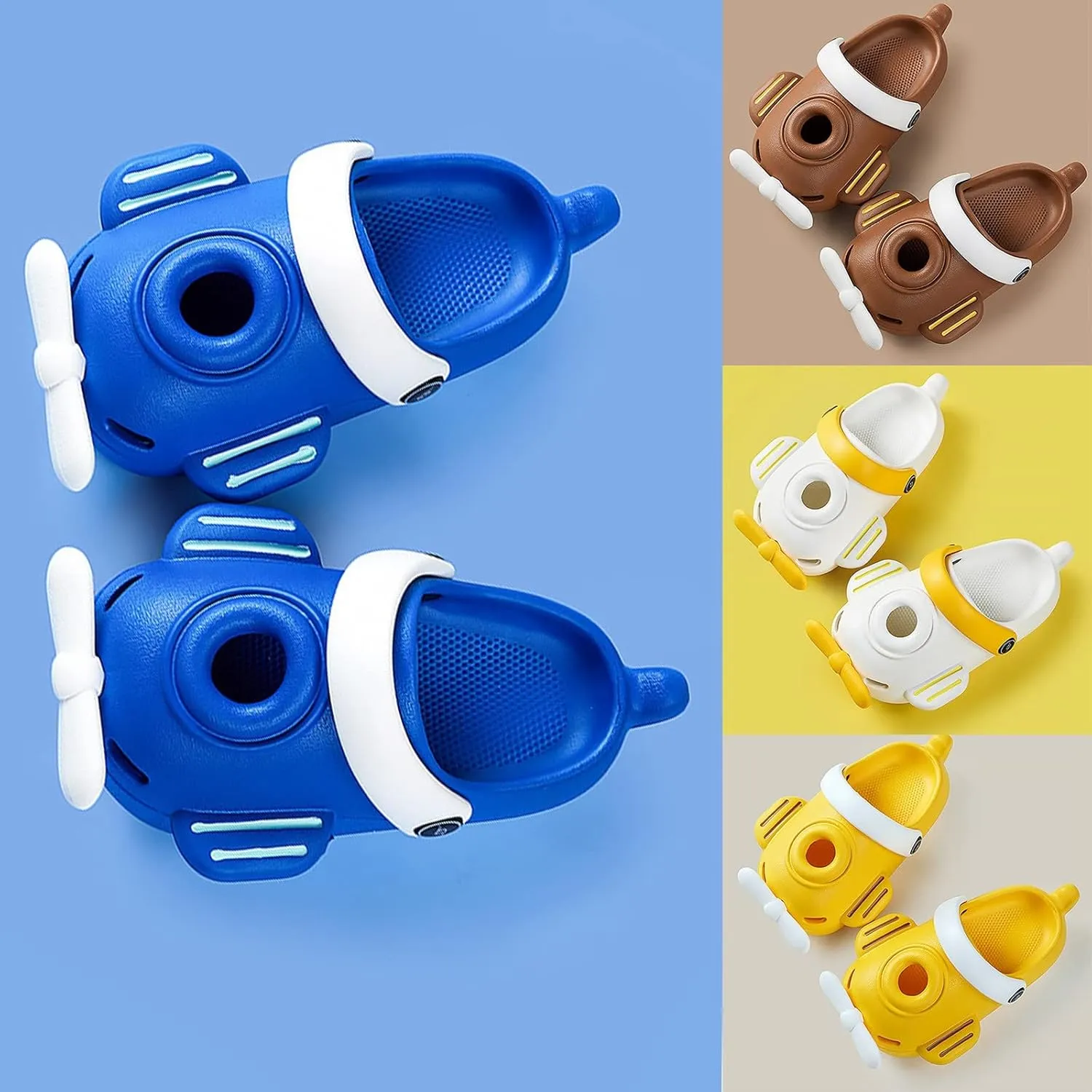 Airplane Modeling Home Slippers for Kids Boys Girls Cartoon Soft Sole Anti Slip Slippers Convenient ??rocs