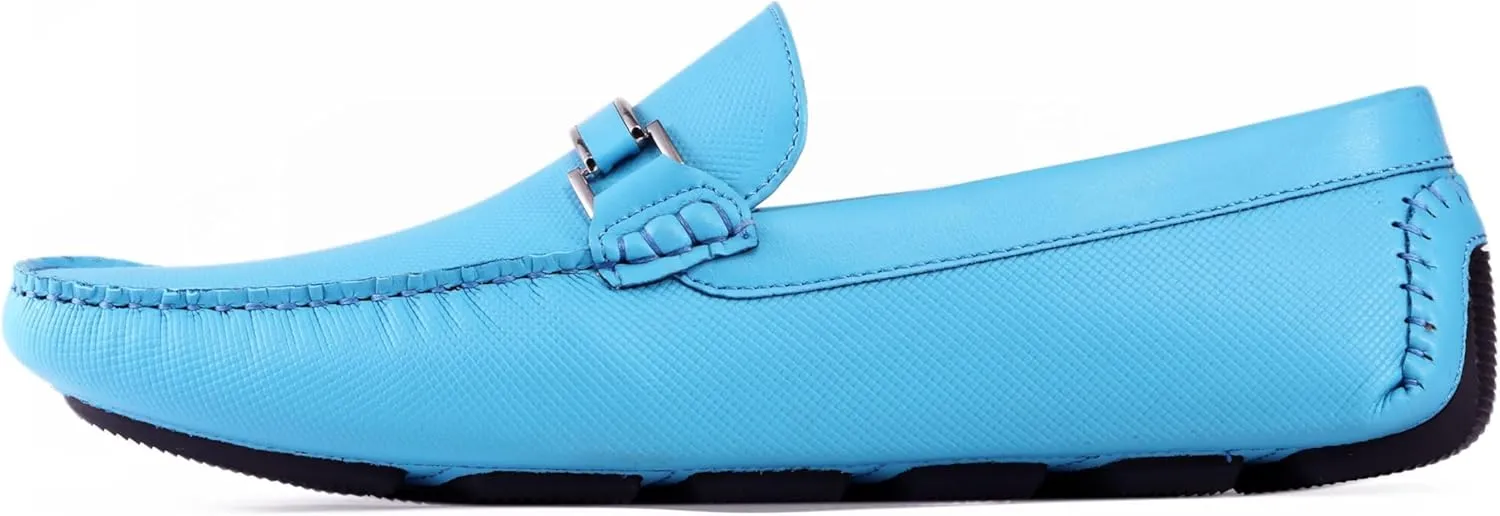 Amali Cola - Driving Moccasins for Men  Mens Slip On Loafers, Moccasins, Slip-on Dress Shoes - Driving Loafers with Matching Color Bit