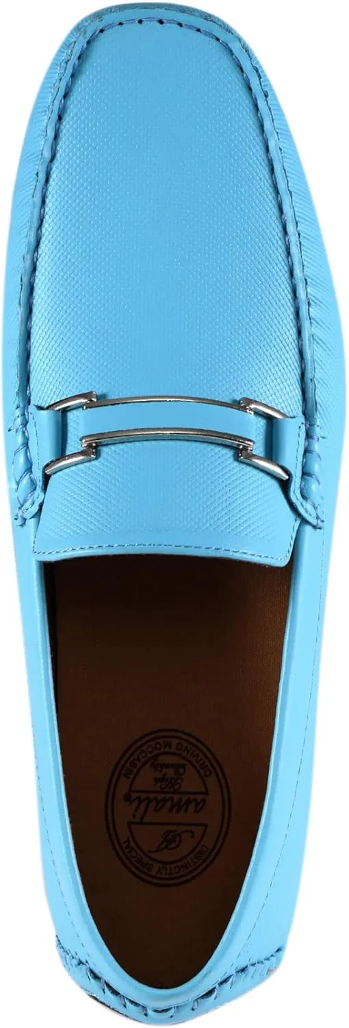 Amali Cola - Driving Moccasins for Men  Mens Slip On Loafers, Moccasins, Slip-on Dress Shoes - Driving Loafers with Matching Color Bit