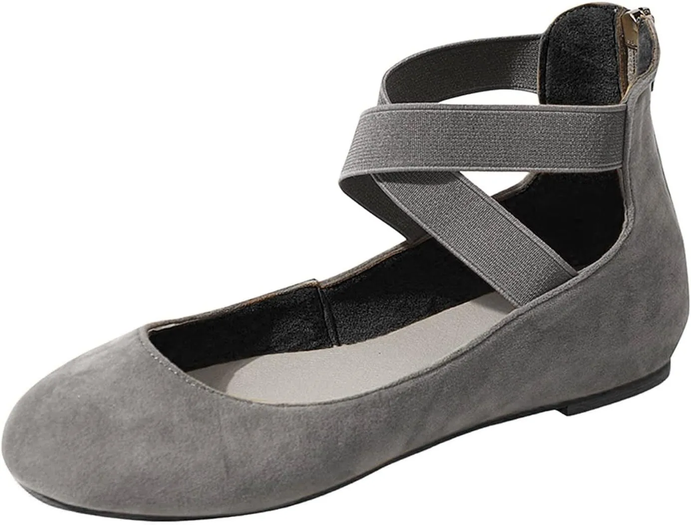 AMDBEL Bowknot Ballet Flats Womens Pointy Toe Flat Shoes Suede Dress Shoes Wear to Work Slip On Moccasins, Shoes for Women Sandals Dressy, Ballet Flats Shoes for Women Comfortable