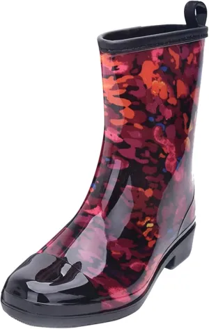 AMDBEL Rain Boots for Women, Women's Mid Calf Rain Boots Waterproof Garden Shoes Rubber Anti-Slipping Rain boots for Ladies