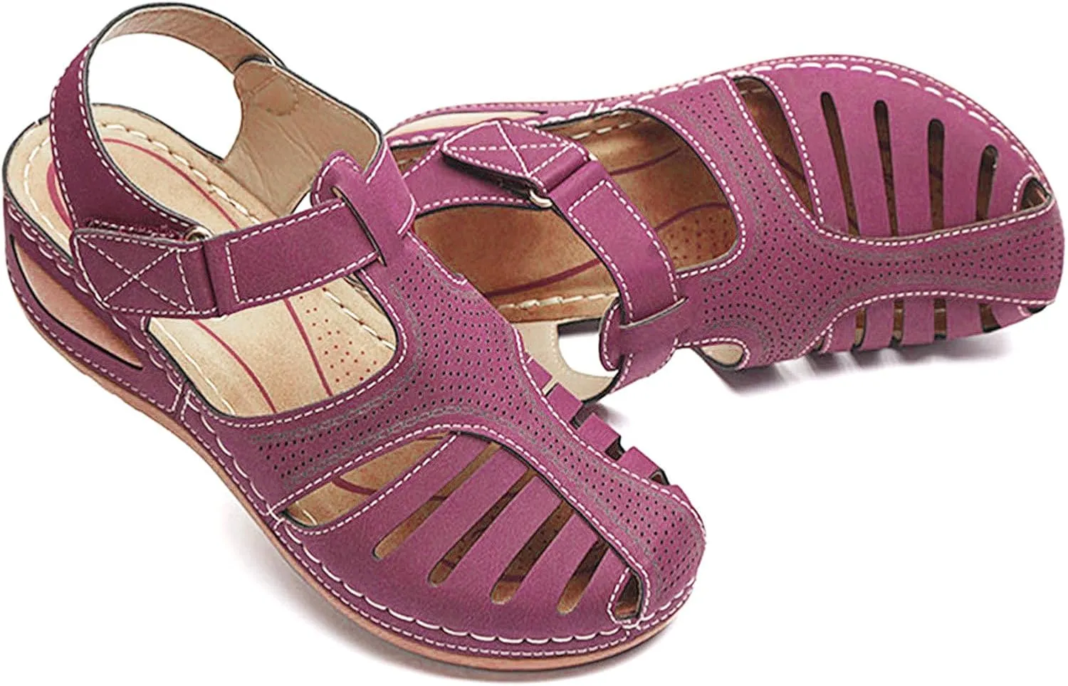 AMDBEL Summer Sandals for Women 2024, Sandals Women Wedge Orthopedic Platform Summer Sandals Trendy Comfortable Flip Flops