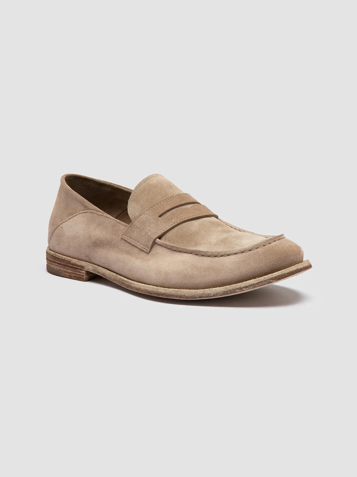 ARCHIVE 522 - Beige Suede Penny Loafers
