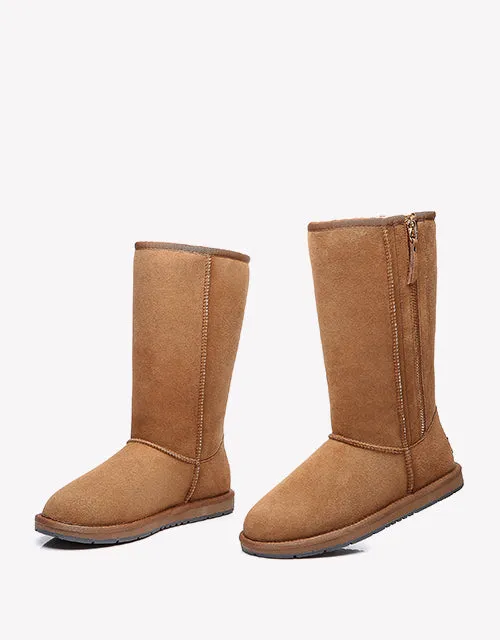 Australian Shepherd UGG Boots Australia Premium Double Face Sheepskin Tall Side Zip