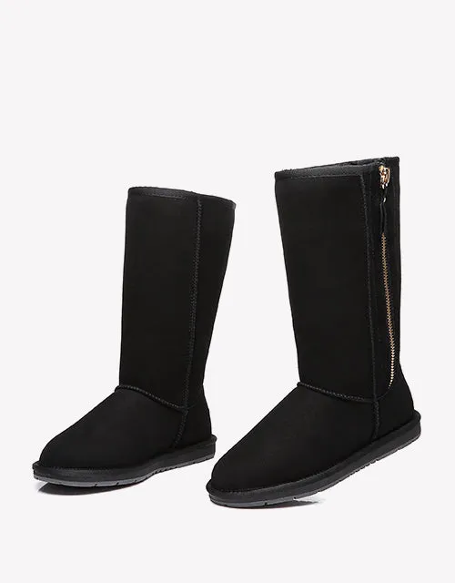 Australian Shepherd UGG Boots Australia Premium Double Face Sheepskin Tall Side Zip
