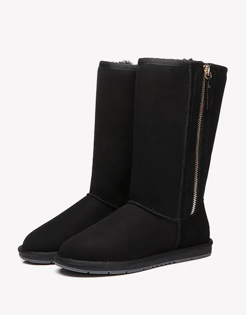Australian Shepherd UGG Boots Australia Premium Double Face Sheepskin Tall Side Zip