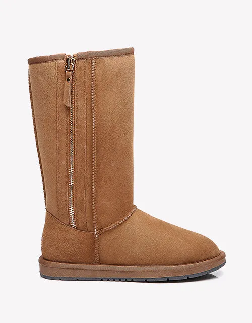 Australian Shepherd UGG Boots Australia Premium Double Face Sheepskin Tall Side Zip
