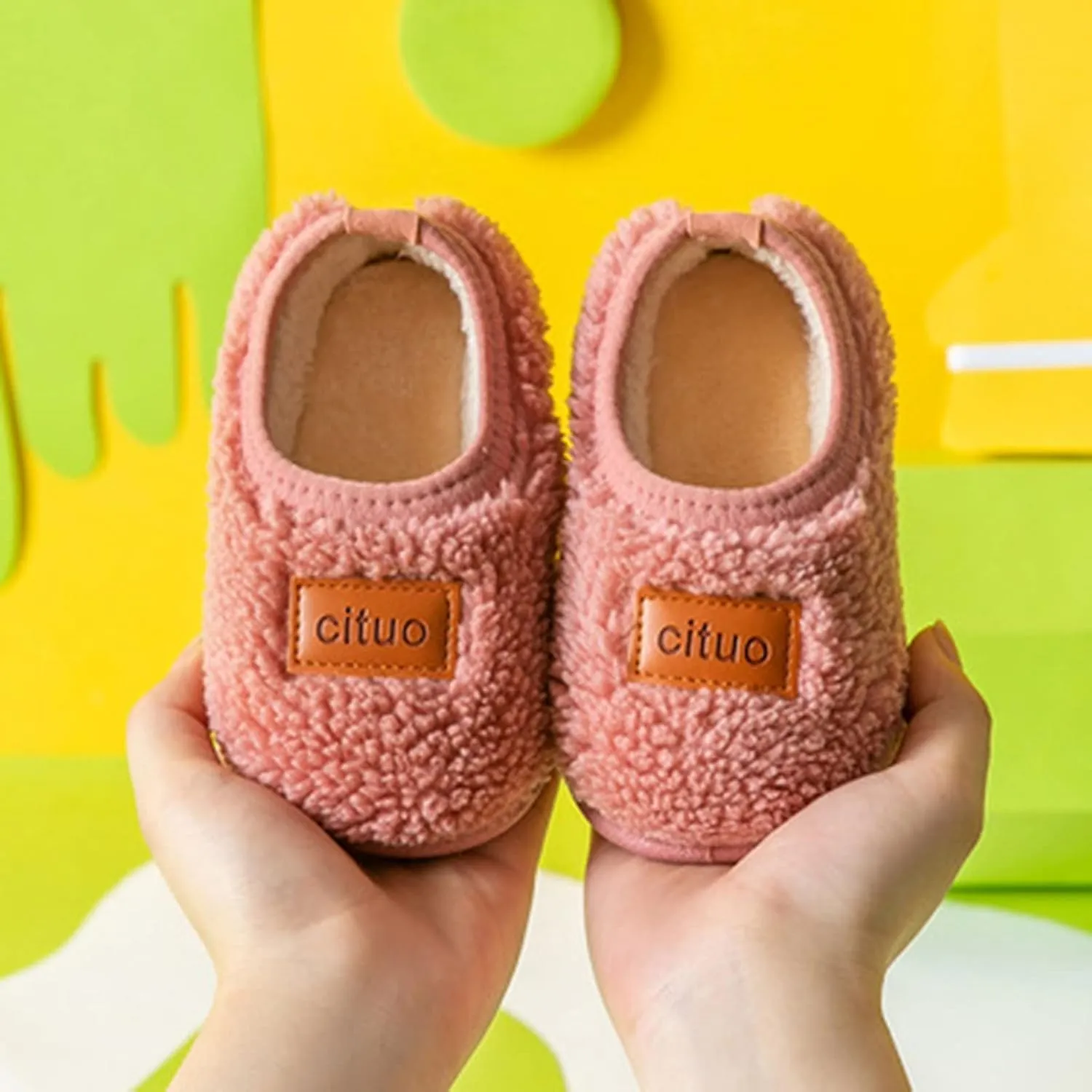 Baby Slippers Soft Plush Indoor Girls Boys Slipper Baby Shoes Toddler Boys Girls House Slippers Warm Socks for Kids