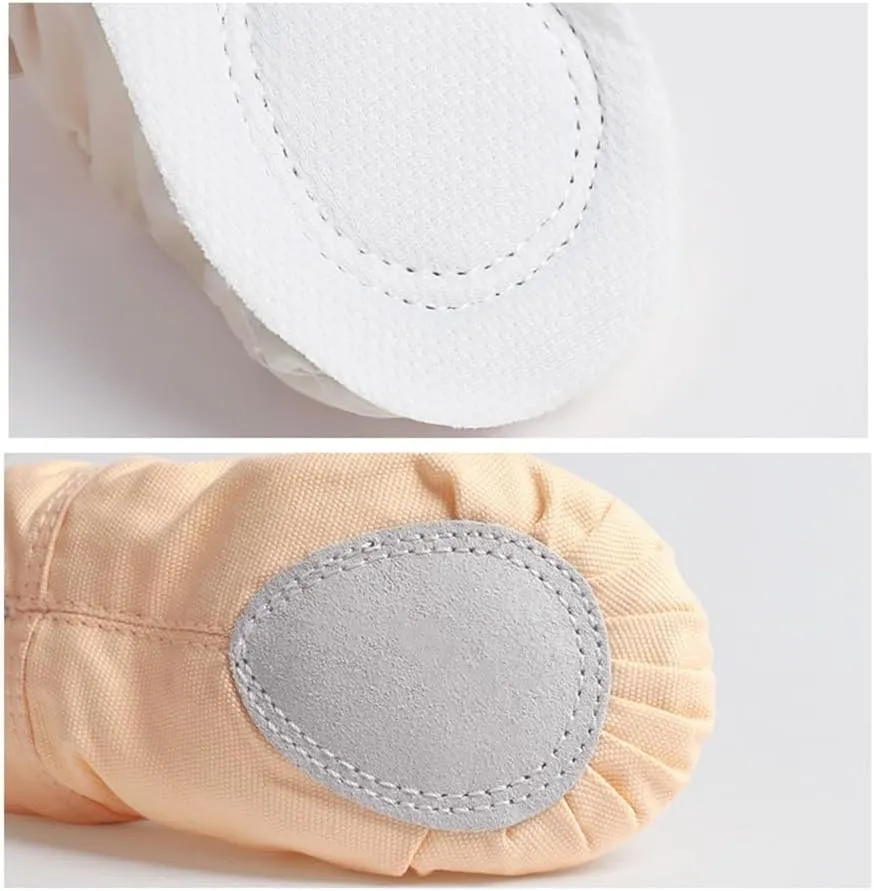Ballet Shoes Canvas for Girls Dance Slippers Split Sole Gymnastics Yoga Dancing Shoes for Kids Ballerina(Black,31)