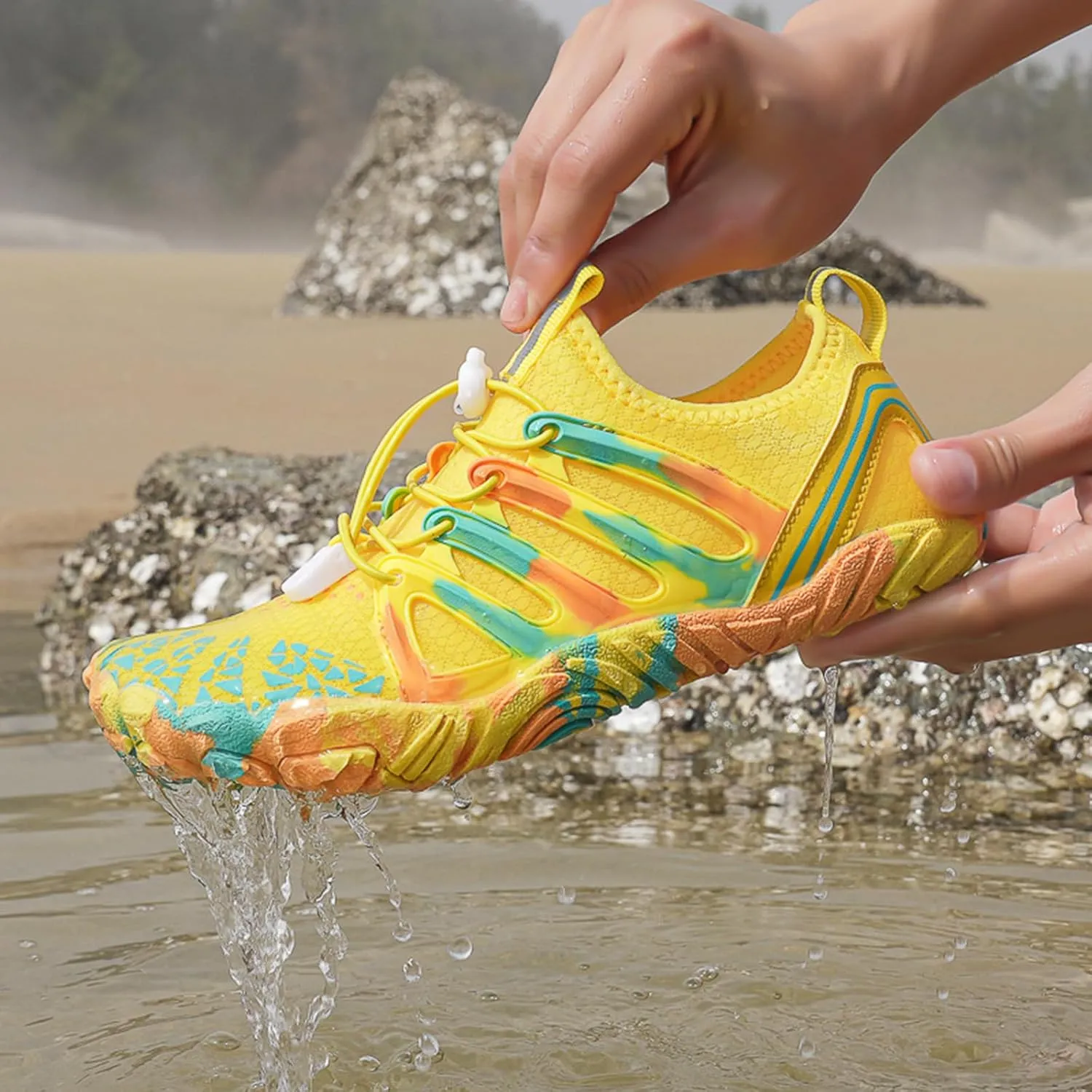 Barefoot for Women Wide Toe Box Trail Running Non-Slip Athletic Shoes Aqua Shoes Swimming Hiking Sneakers