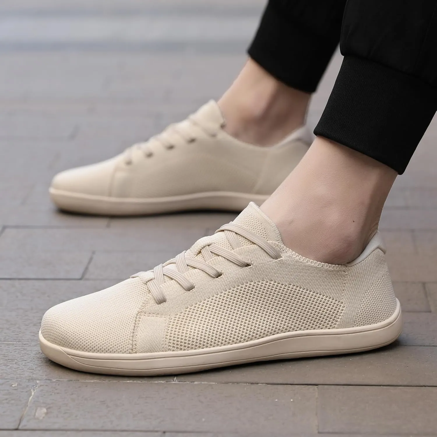 Barefoot Minimalist Shoes for Women Men Mesh Casual Fashion Sneakers Non Slip Wide Toe Box Zero Drop Soft Sole Shoes Lightweight Breathable Shoe for Outdoor Walking Running Driving