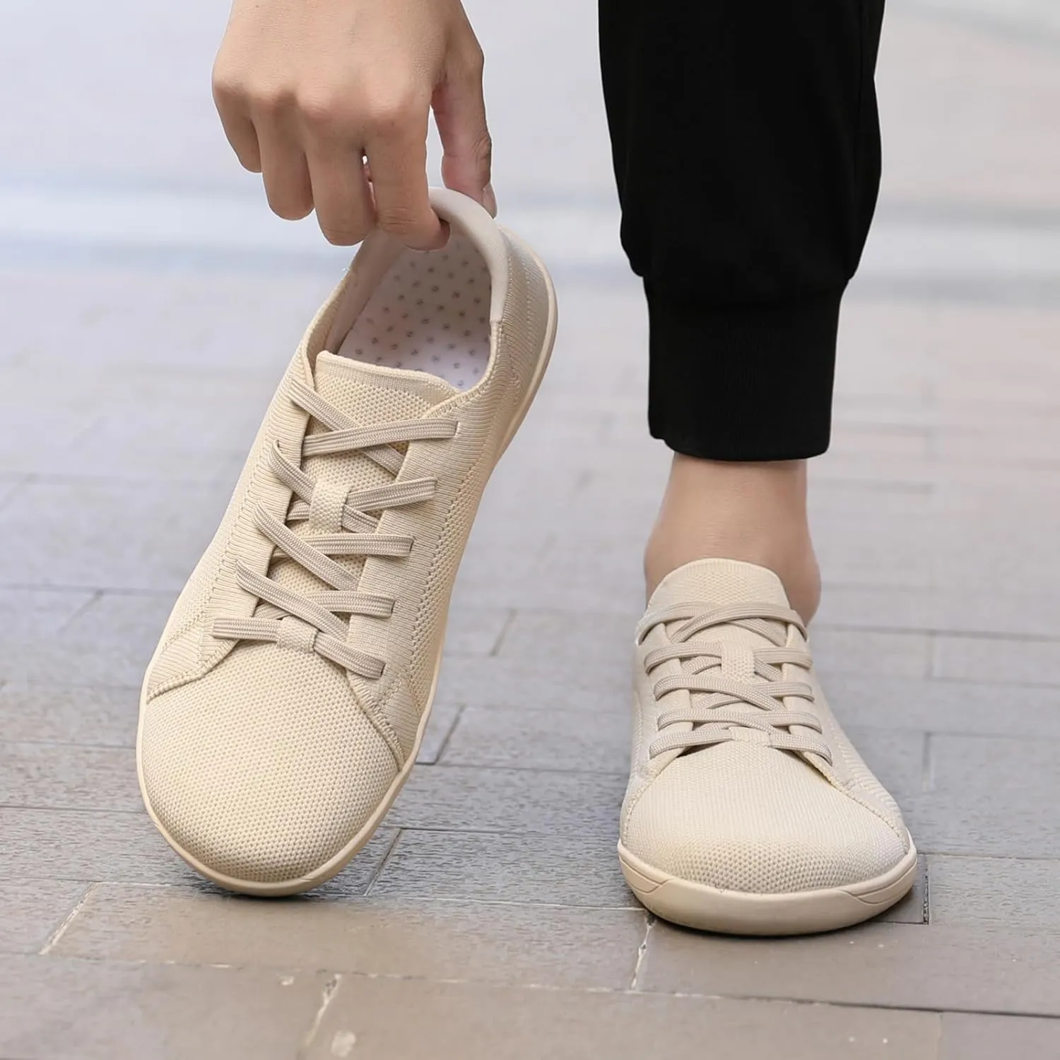 Barefoot Minimalist Shoes for Women Men Mesh Casual Fashion Sneakers Non Slip Wide Toe Box Zero Drop Soft Sole Shoes Lightweight Breathable Shoe for Outdoor Walking Running Driving