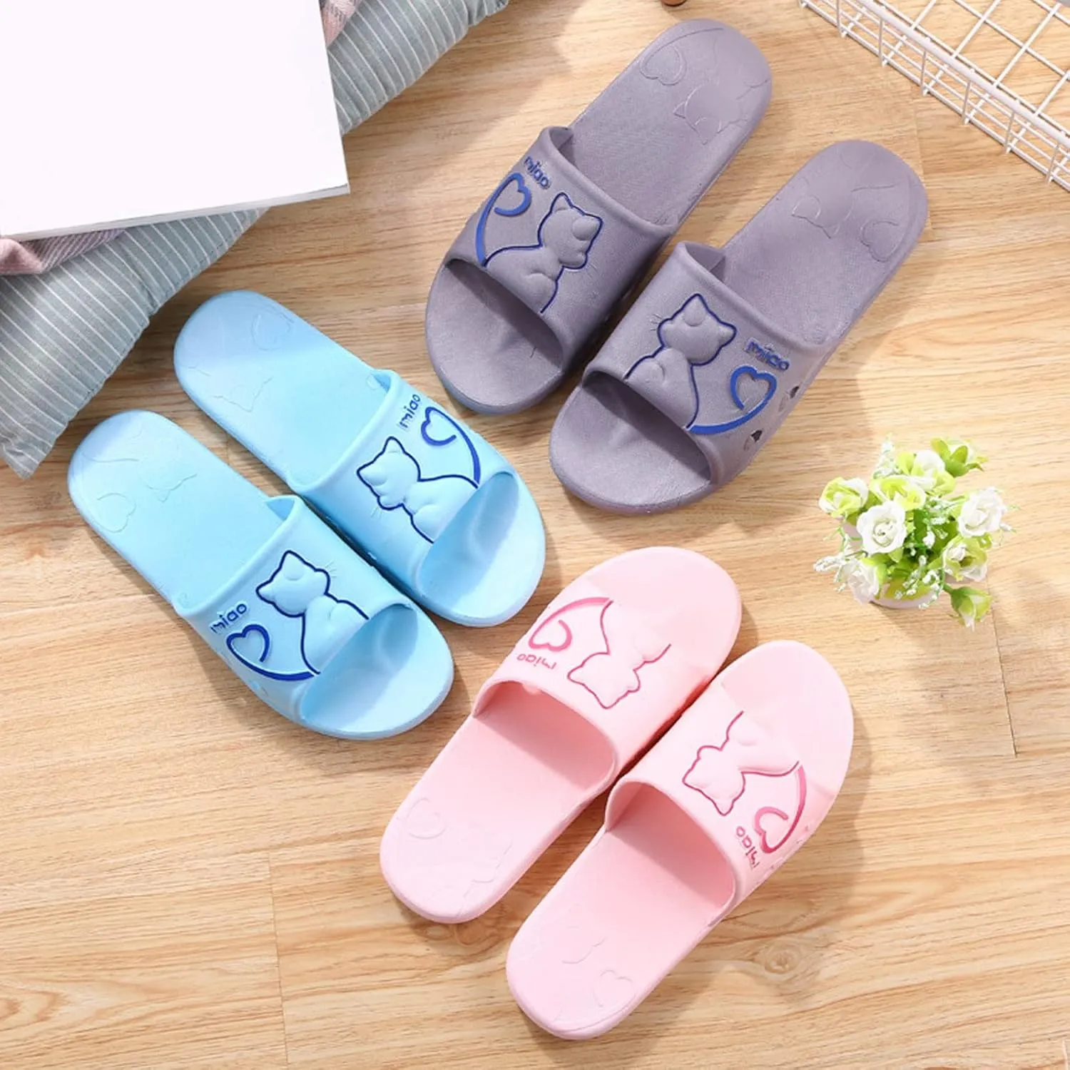 Bathroom Slippers Non Slip Indoor Home Bedroom Pool Slides Eva Anti-Slip Indoor & Outdoor Kids Slippers