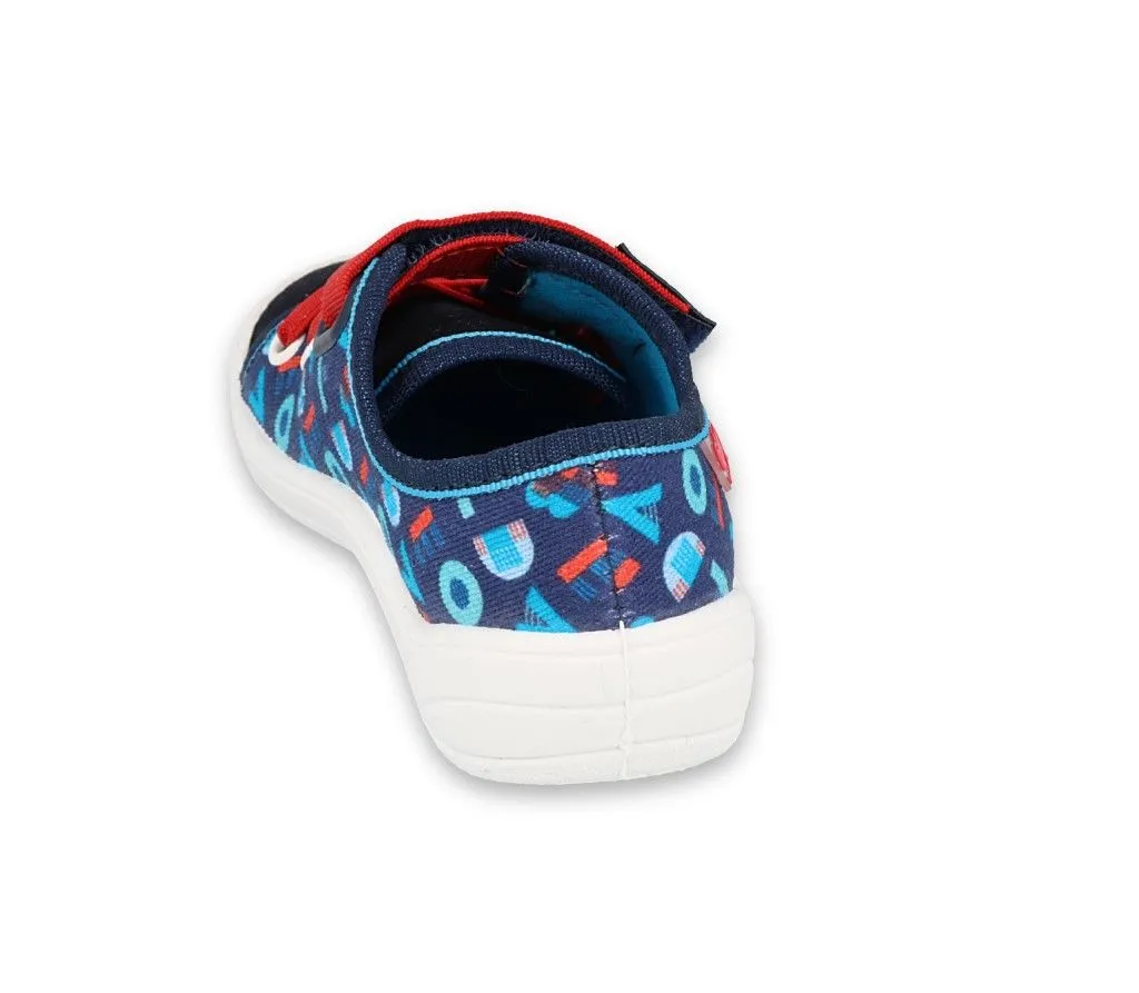 Befado Dark Blue Sneakers with Multicolor Pattern | 251X173