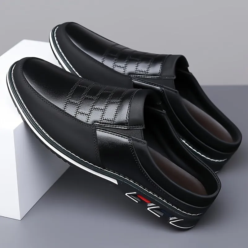 BIGSIZE Men's Stylish Slip-On Loafers - Two Tone Brown & Black Design, Comfortable Casual Shoes for Office & Casual Attire, Durable Rubber Sole, All-Season Versatility, Office Shoes