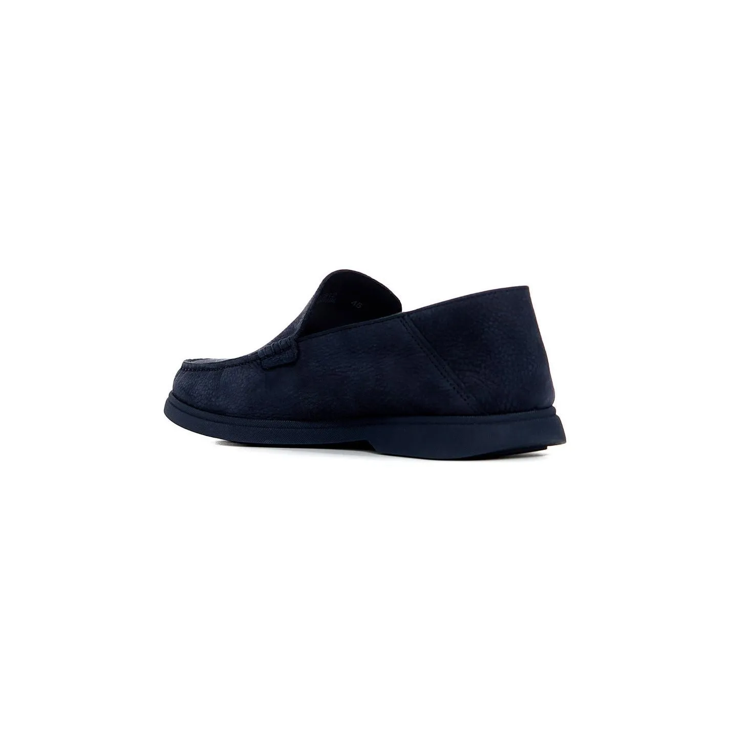BOSS NUBUCK MOCCASINS WITH EMBOSSED LOGO AND APRON TOE