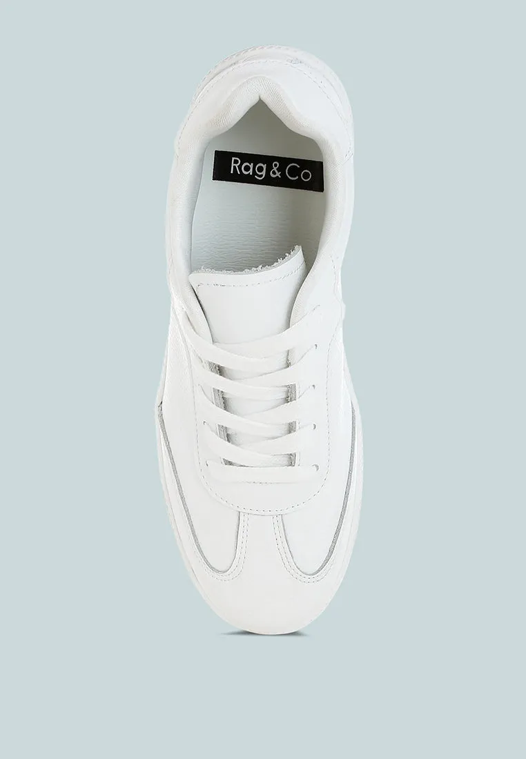 Bostonia Real Leather Casual Sneakers