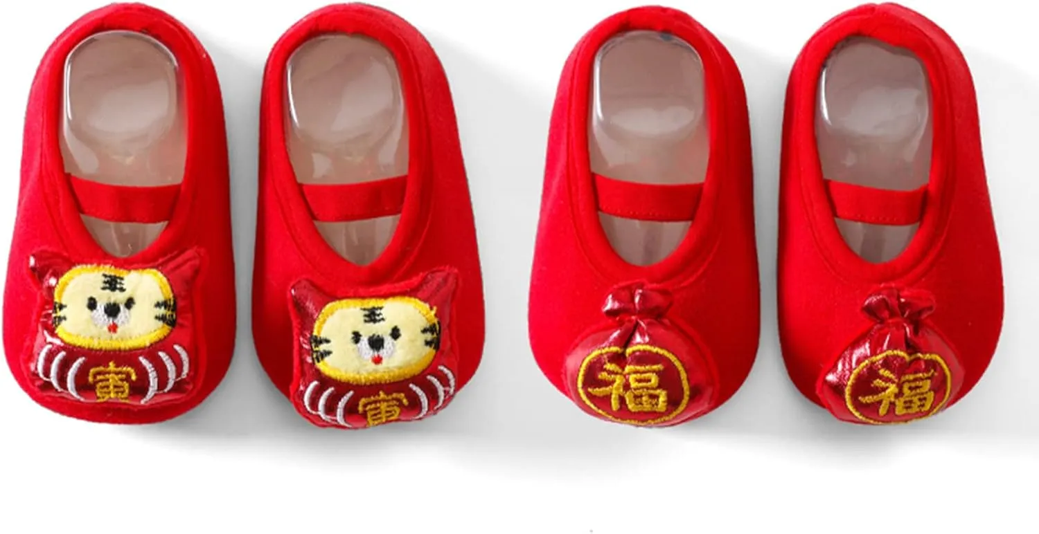 Boys and Girls Cartoon Character Pattern Warm Toddler Shoes Indoor Floor Socks Non Slip Fashion Toddler Little Sweet