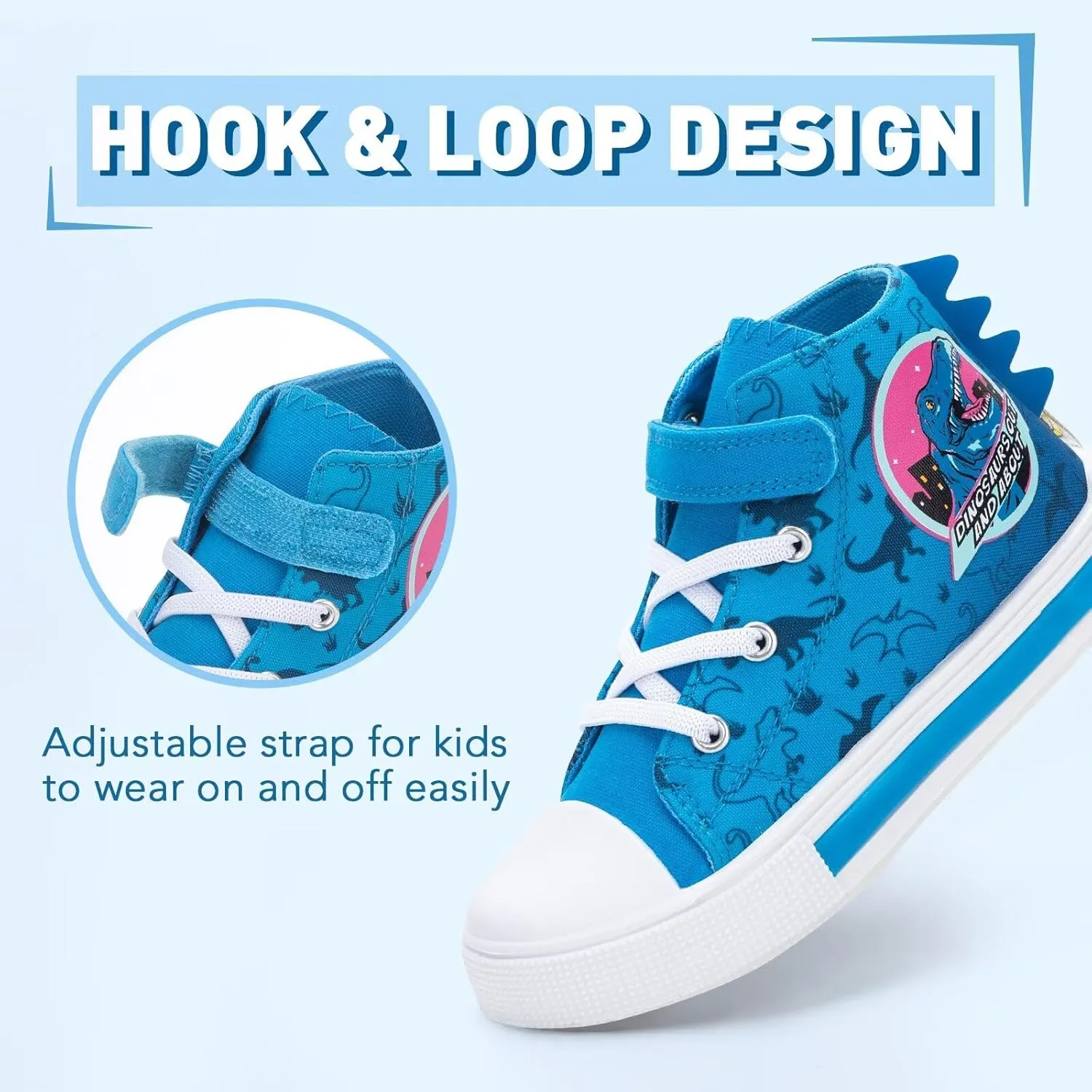 Boys Girls Light up Sneakers Kids High Top Flashing Canvas Shoes Toddler Casual Easy Fasten Walking Sneaker