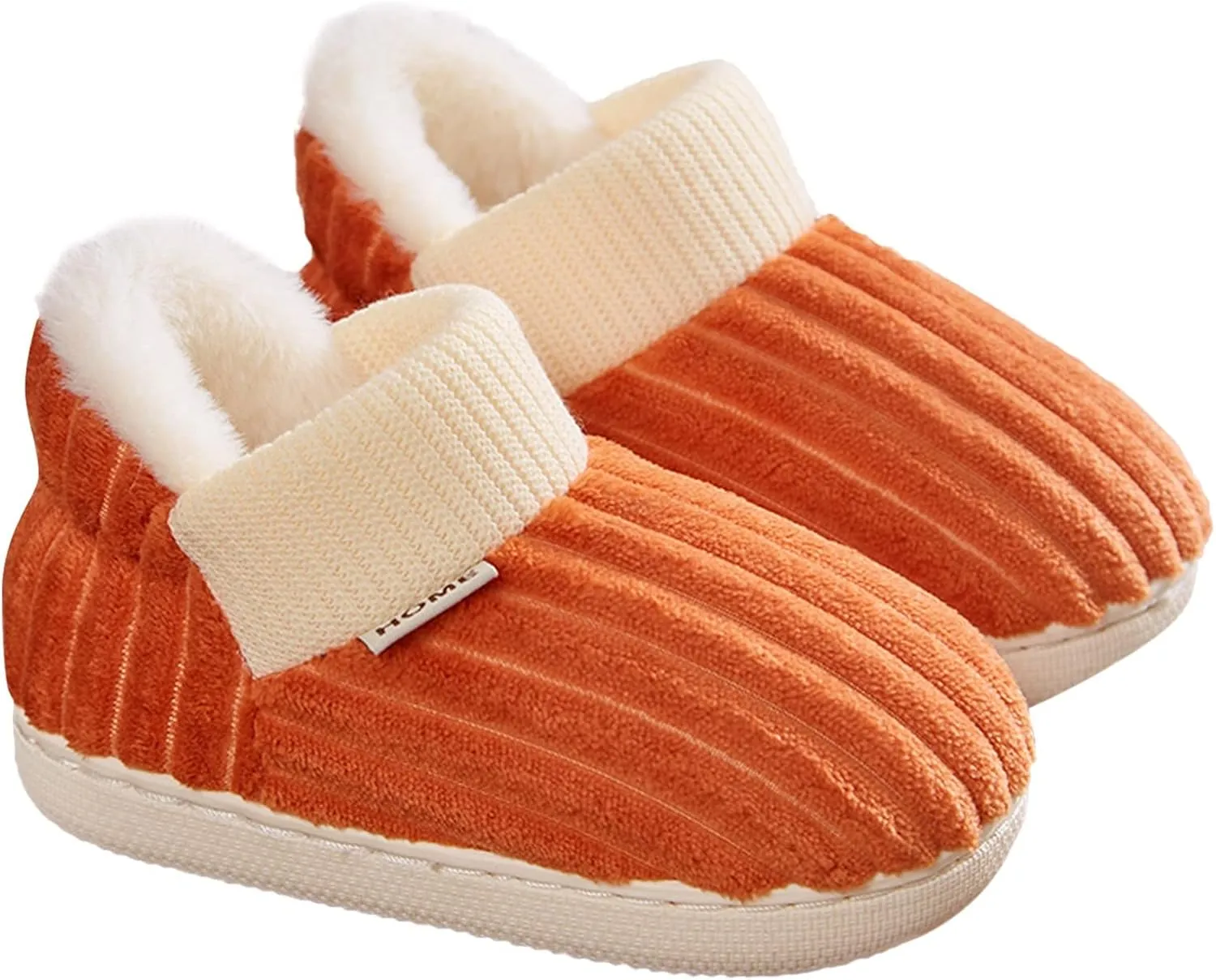 Boy's Girl's Winter House Slippers Kids Indoor Outdoor Warm Plush Cotton Slippers Boots Anti-Slip Bedroom Shoes