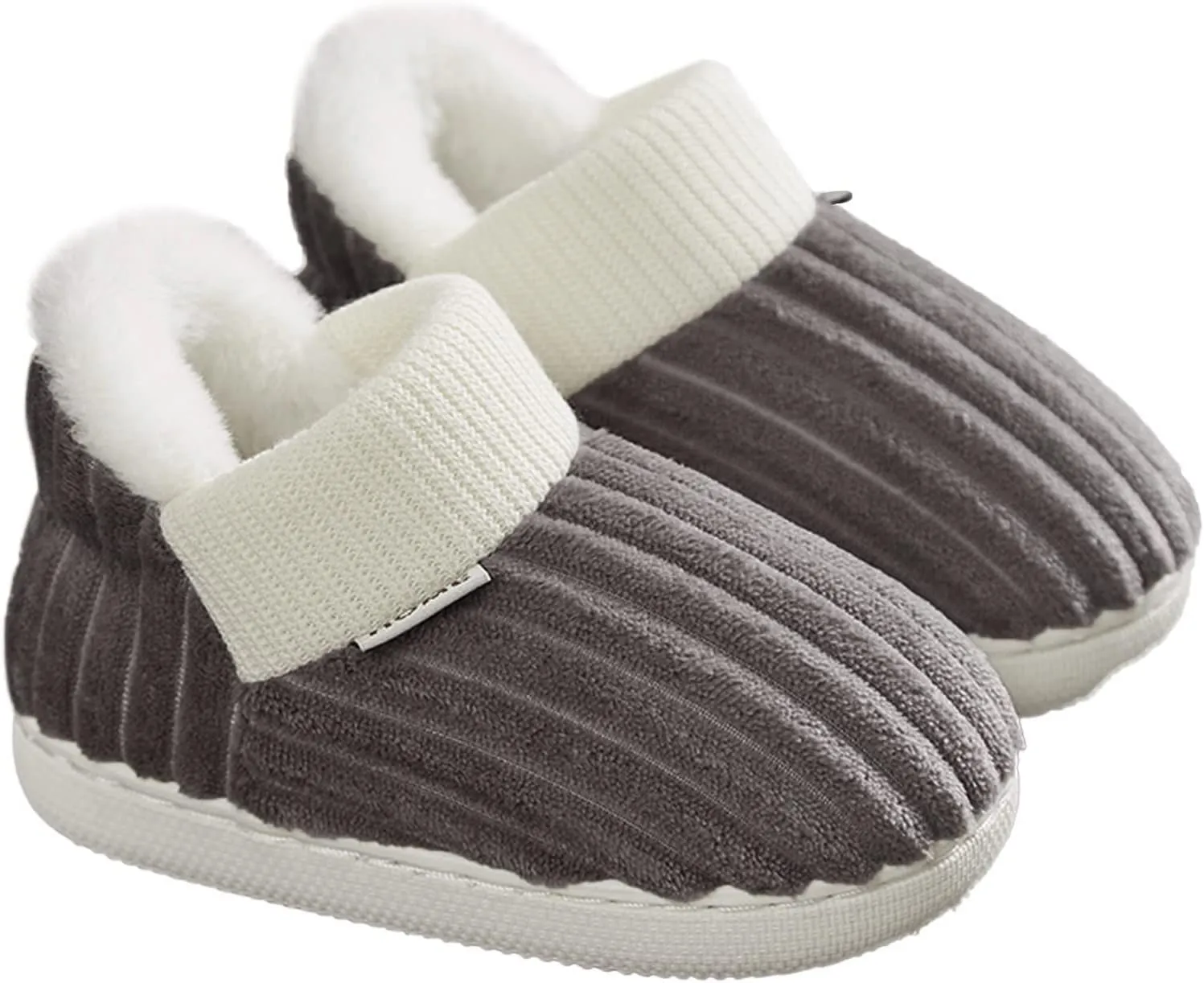 Boy's Girl's Winter House Slippers Kids Indoor Outdoor Warm Plush Cotton Slippers Boots Anti-Slip Bedroom Shoes