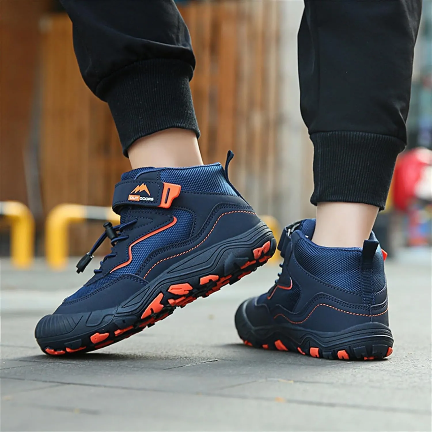 Boys Hiking Boots Outdoor High Top Boys Girls Outdoor Walking Climbing Sneaker Comfortable Adventure Trekking Shoes