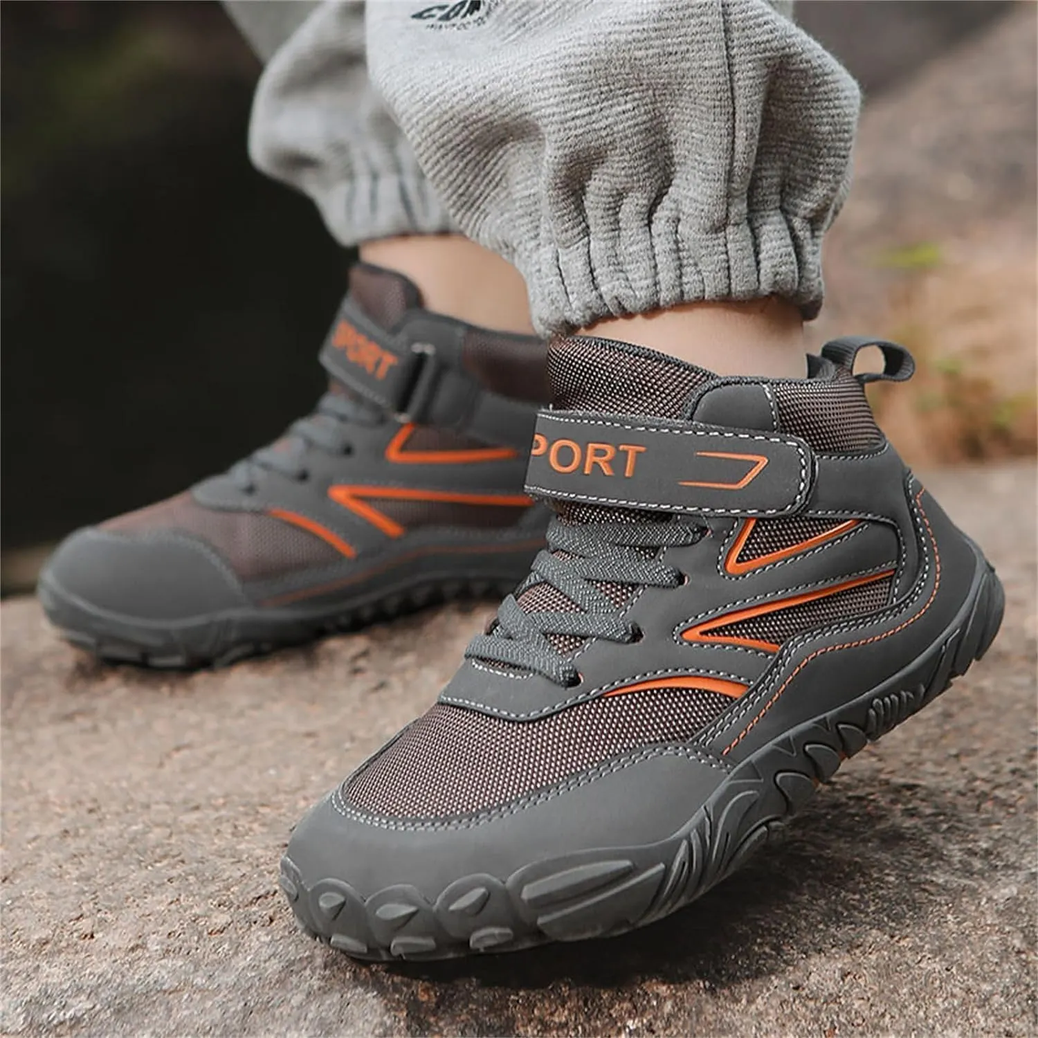 Boys Hiking Boots Outdoor High Top Boys Girls Outdoor Walking Climbing Sneaker Comfortable Adventure Trekking Shoes