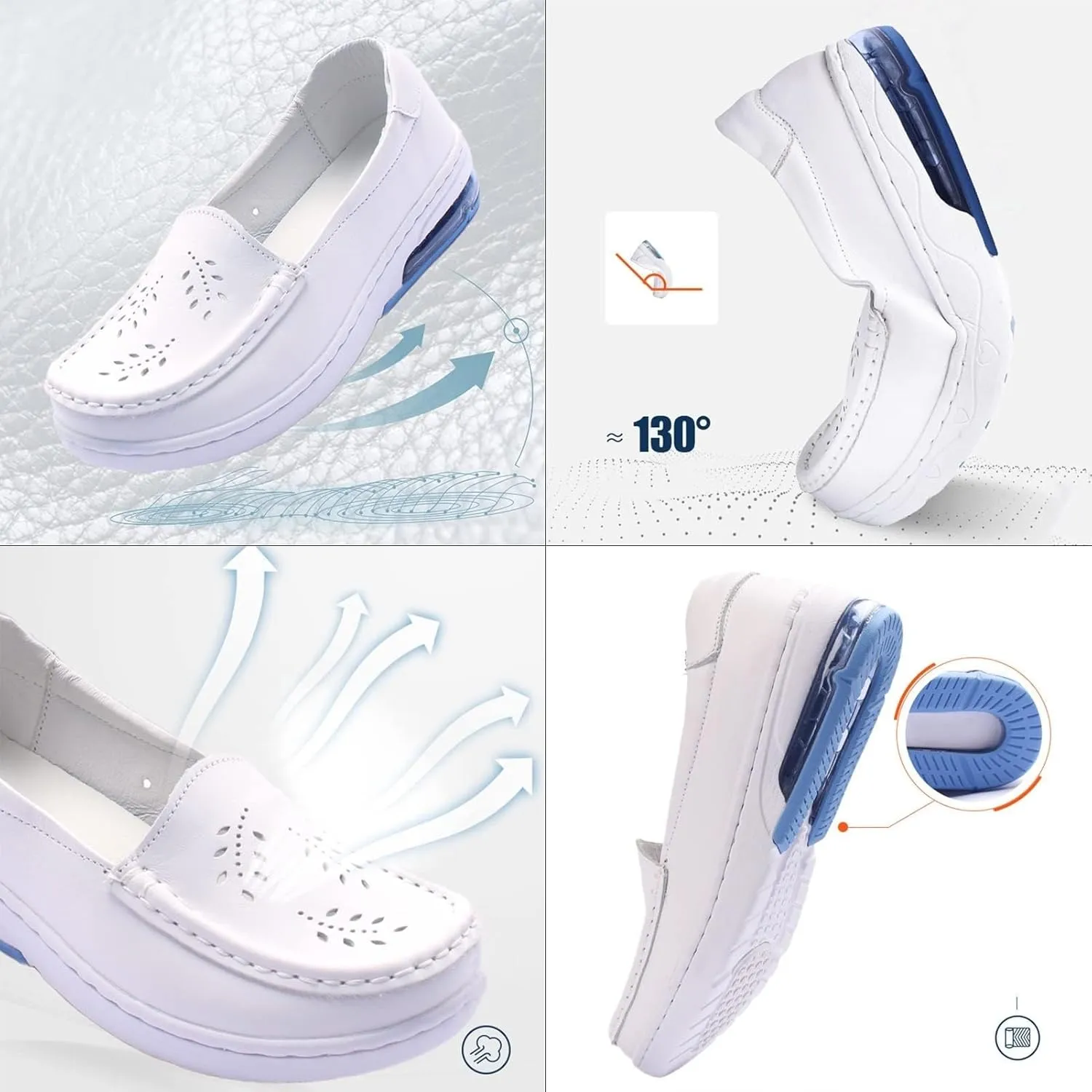 Bunions Nursing Shoes for Women with Arch Support,Breathable Mesh Orthopedic Nurse Shoes,Comfortable Slip Resistant Work Shoes for Women Food Service