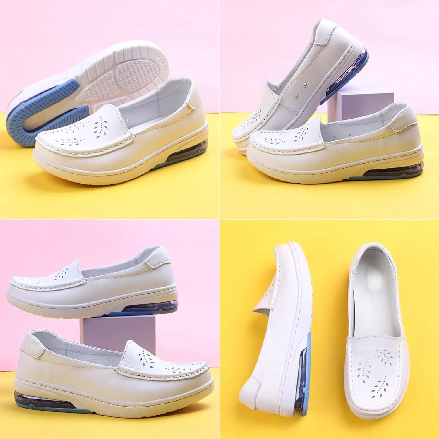 Bunions Nursing Shoes for Women with Arch Support,Breathable Mesh Orthopedic Nurse Shoes,Comfortable Slip Resistant Work Shoes for Women Food Service