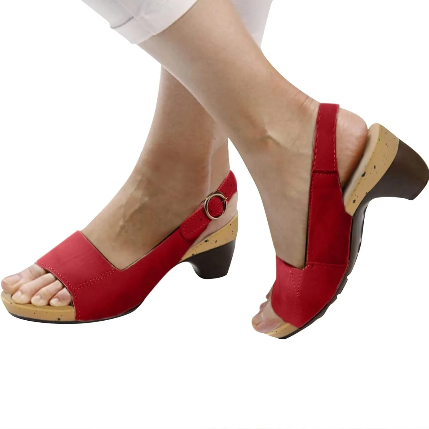 Cathalem Sandals For Women Casual Summer Women's Ultra-Comfy Wedge Sandals Premium Orthopedic Open Toe Sandals