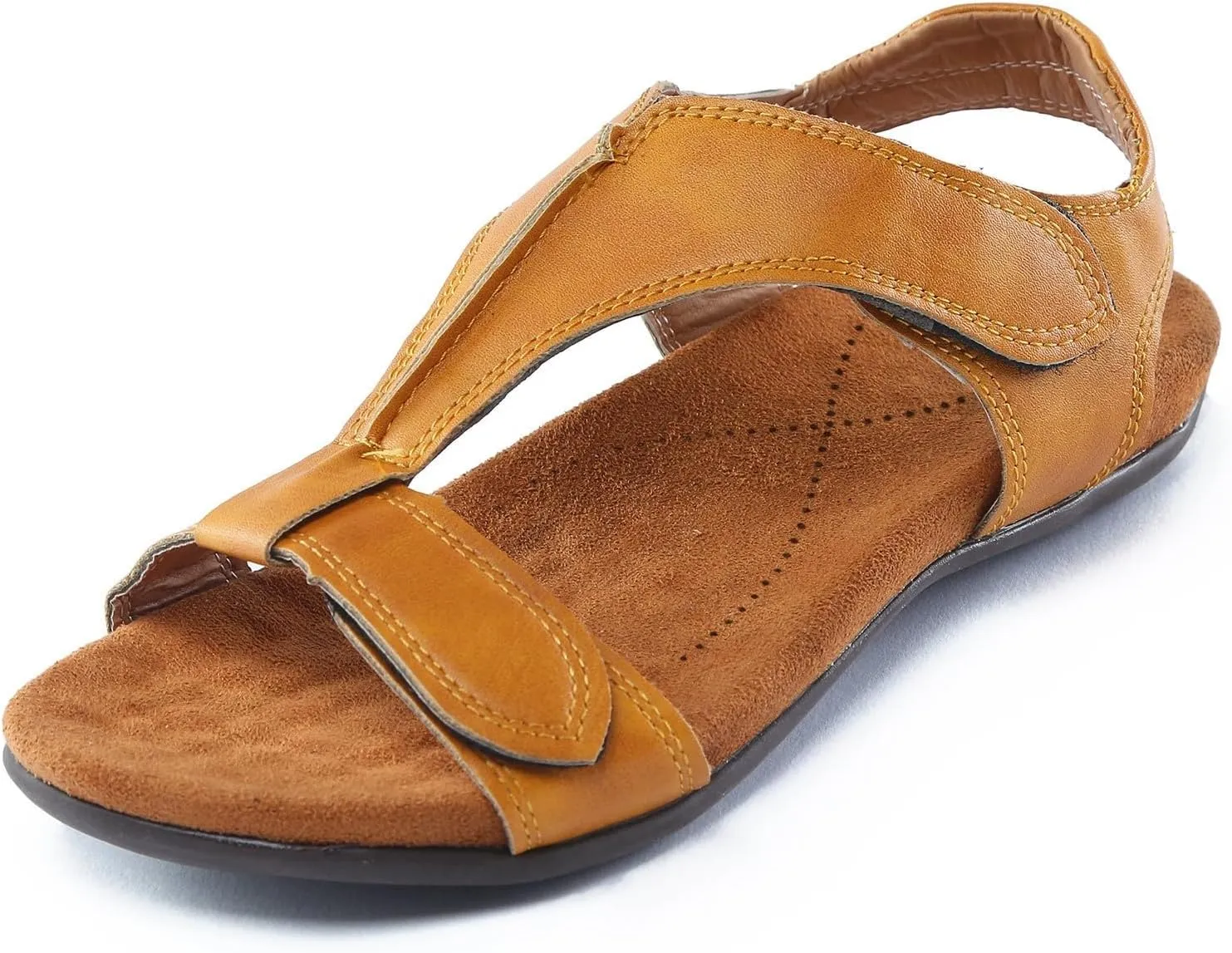 Cathalem Women's Comfy Orthotic Sandals 2024 Womens Arch Support Flat Sandals Flat Arch Massage Casual Beach Sandals