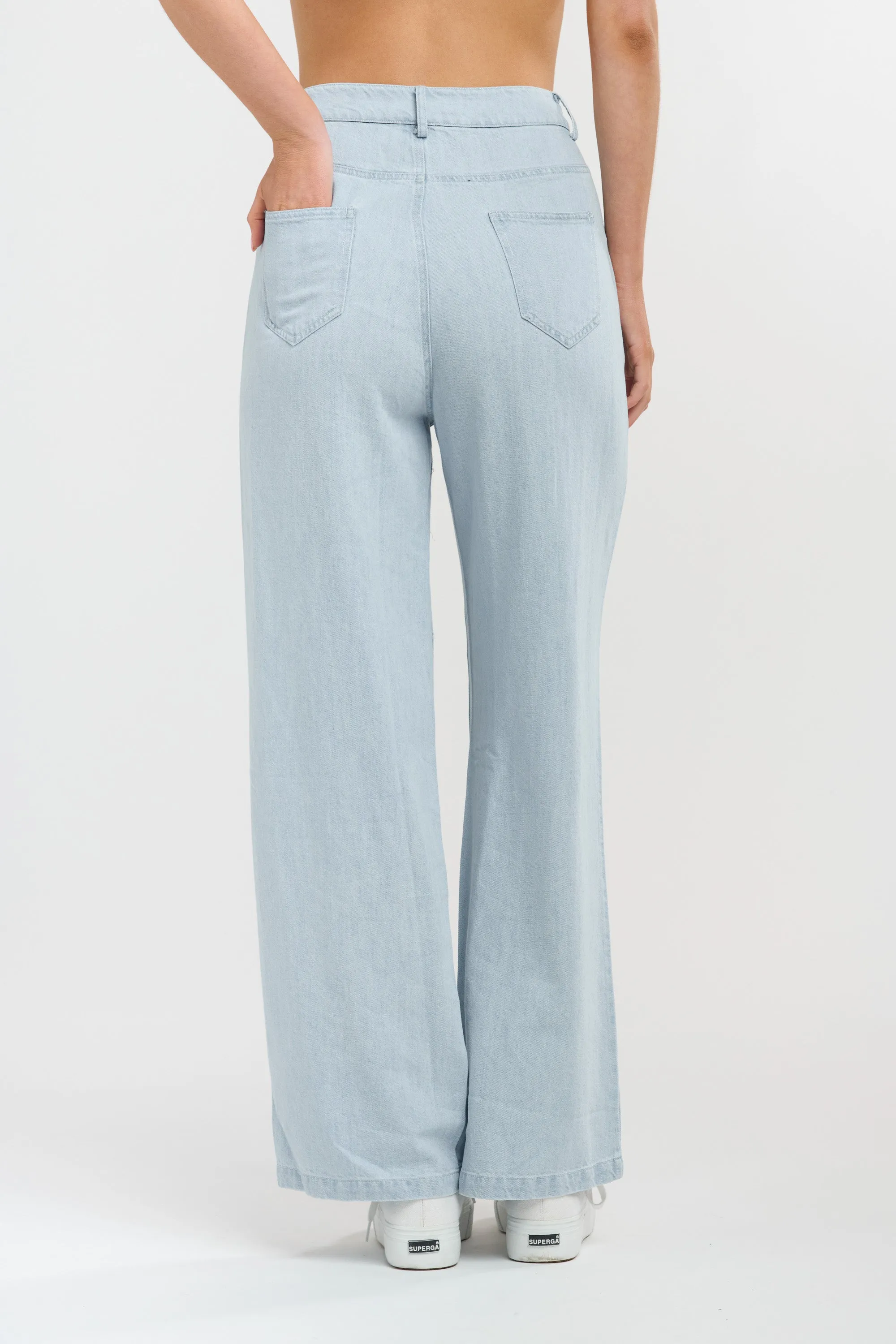 Celeste Tencel Pants - Ice Blue