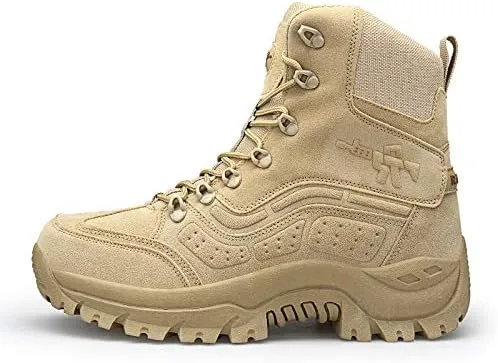 CERYTHRINA Men's Military and Tactical Boot waterproof police Ankle strap and Zipper Bootie