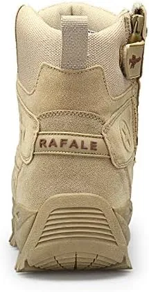 CERYTHRINA Men's Military and Tactical Boot waterproof police Ankle strap and Zipper Bootie