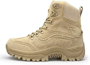 CERYTHRINA Men's Military and Tactical Boot waterproof police Ankle strap and Zipper Bootie