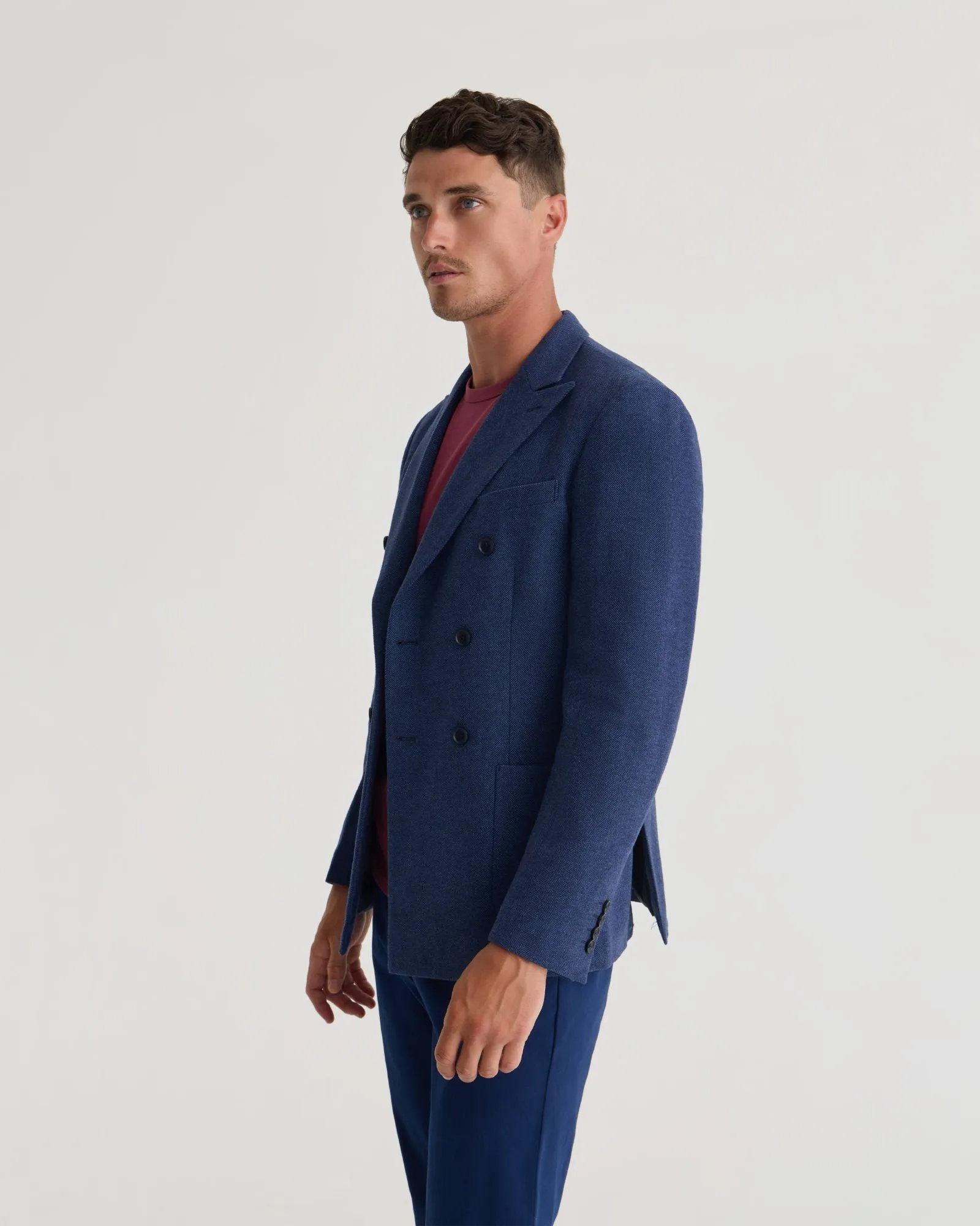 Chester Herringbone Wool Blzer