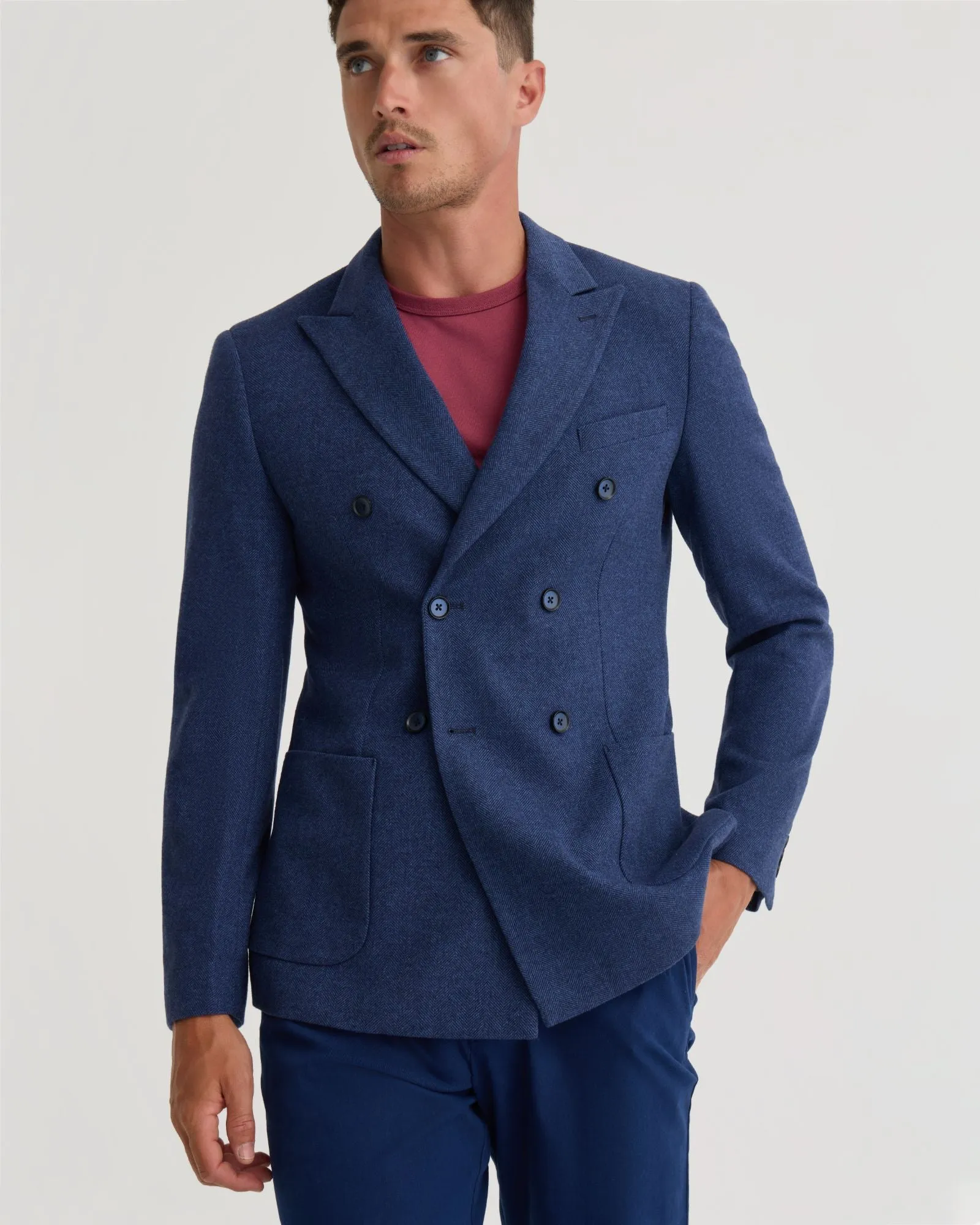 Chester Herringbone Wool Blzer