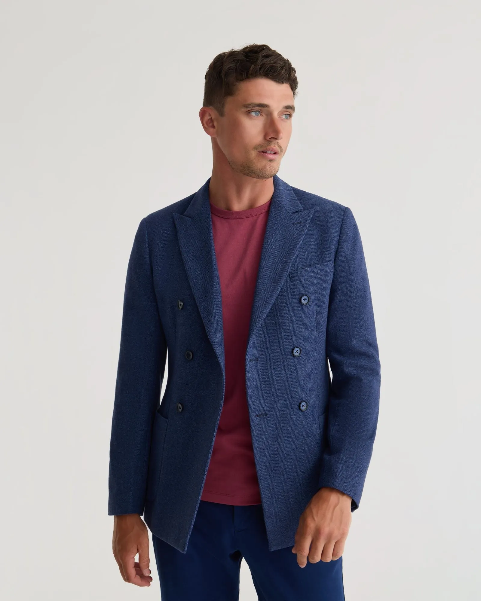 Chester Herringbone Wool Blzer