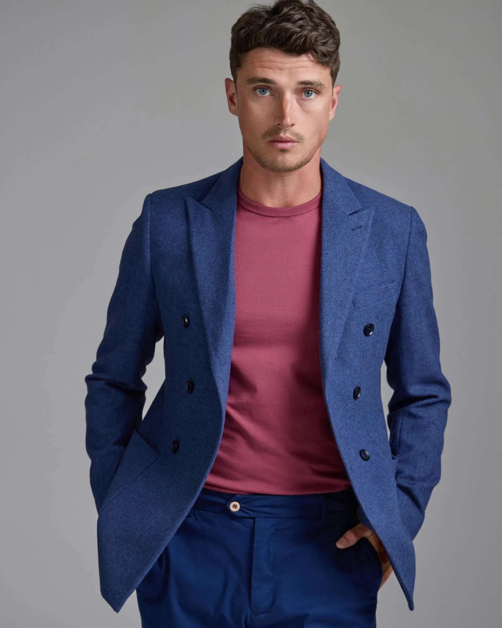 Chester Herringbone Wool Blzer