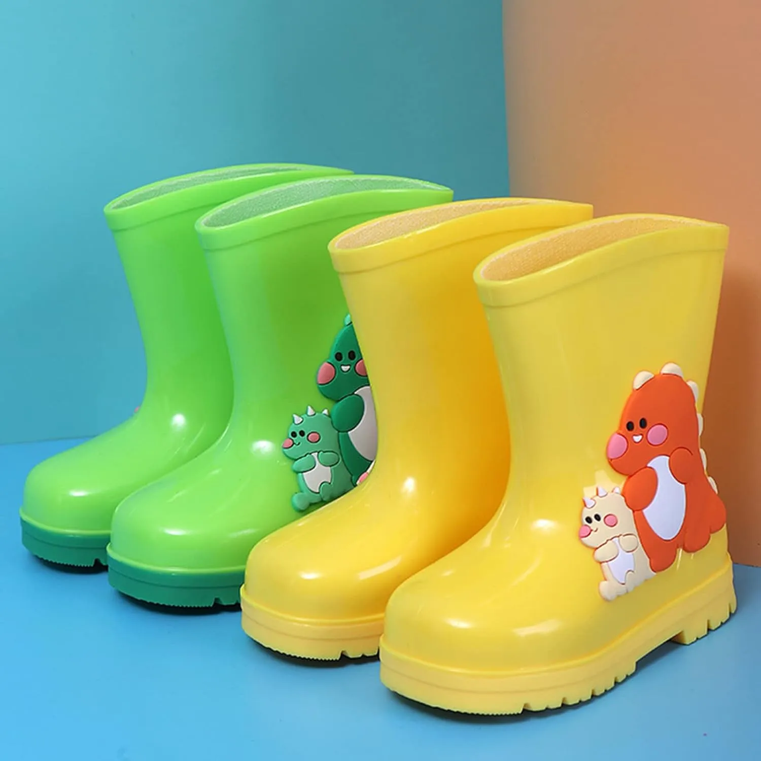 Children Rain Boots Comfortable Wrapped Cartoon Children Rain Shoes Girls High Heel Shoes
