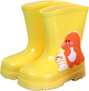 Children Rain Boots Comfortable Wrapped Cartoon Children Rain Shoes Girls High Heel Shoes