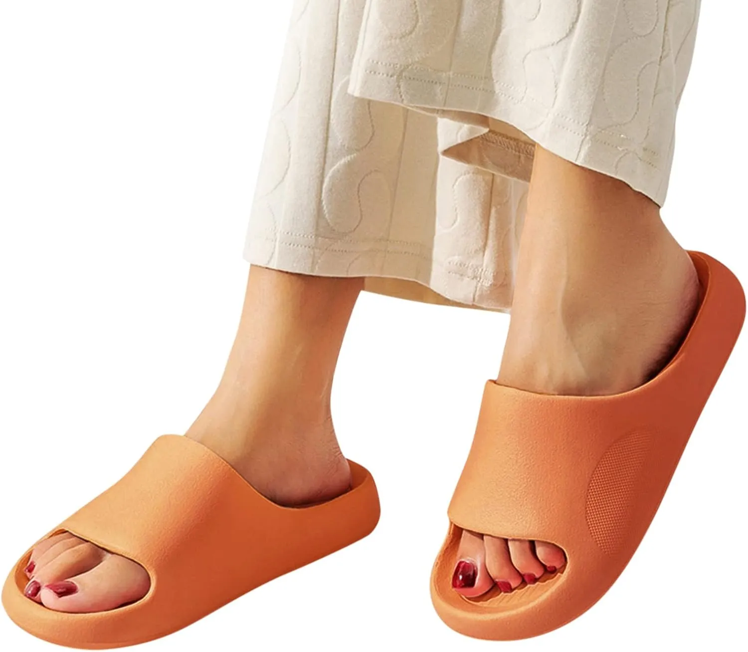 Cloud Slides Non-Slip Pool Beach Bathroom Travel Slippers Non Slip Summer Bathroom Indoor House Slippers with Drain Holes
