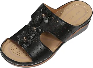 Comfortable Flats for Women Arch Support Sandals for Women Walking Low Wedge Sandals Women Comfortable Cute Ladies Walking Sandals Plantar Fasciitis Yoga Sandals for Women Wrap Sandals for Women
