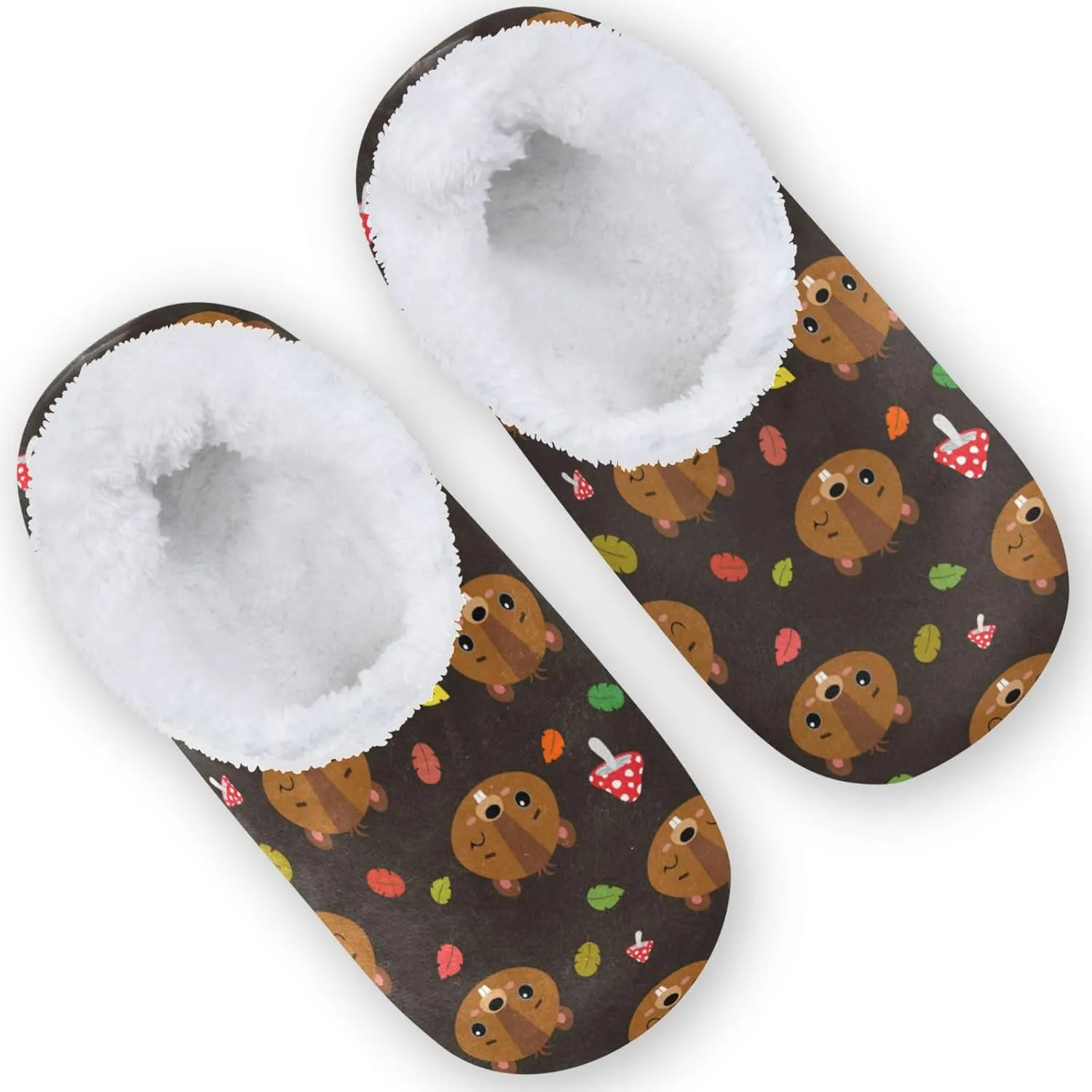 Cute Beavers Wild Animals Boys Girls House Slippers Toddler Home Shoes Winter Indoor Shoes XS
